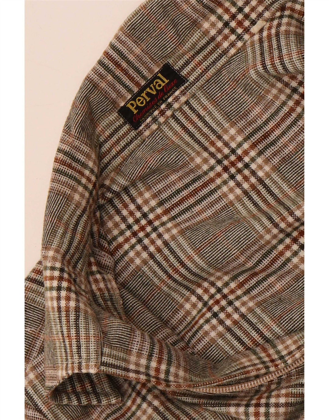 vintage Femme Full Zip Shirt UK 16 Grand Chèque Gris
