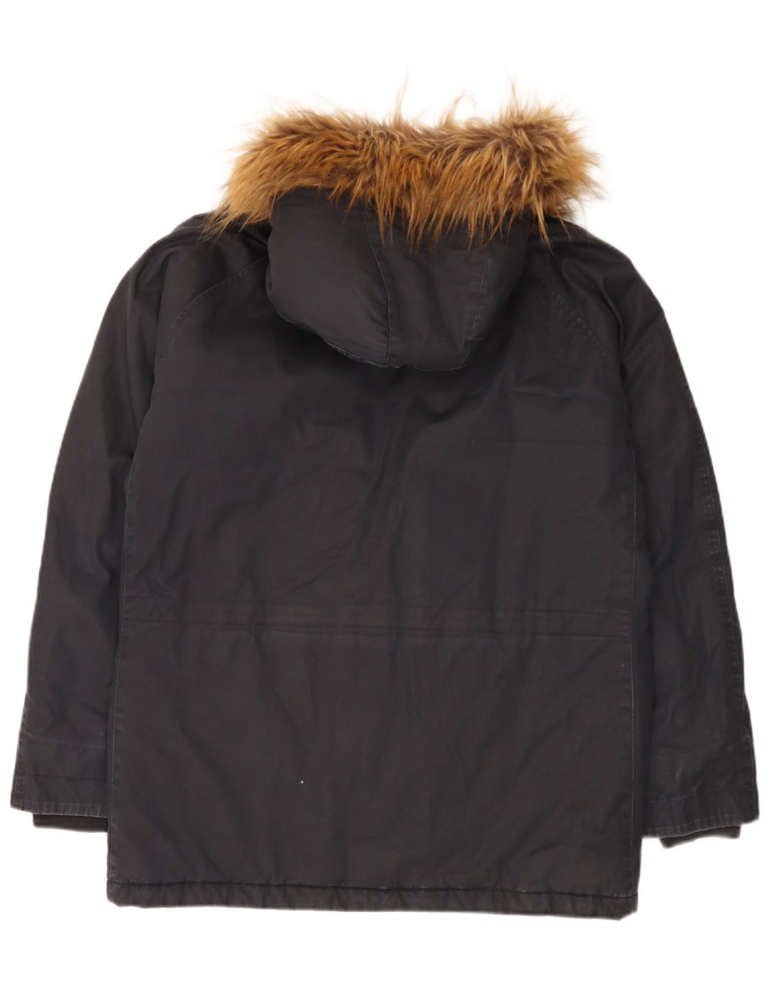 Woolrich Parka à capuche pour homme UK 40 Large Bleu marine Coton