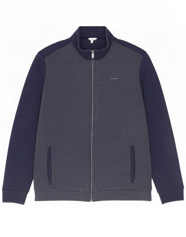 Calvin Klein Veste de survêtement pour homme en coton bleu marine Taille L