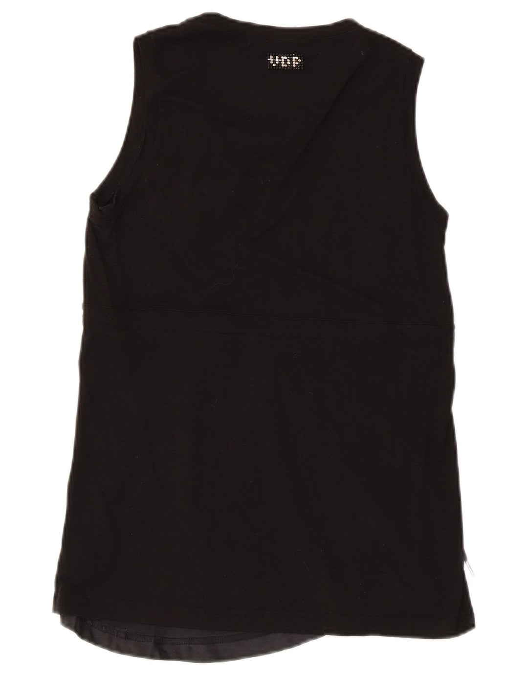 Top Chemisier Sans Manches IT 44 Viscose Noir Moyen Femme