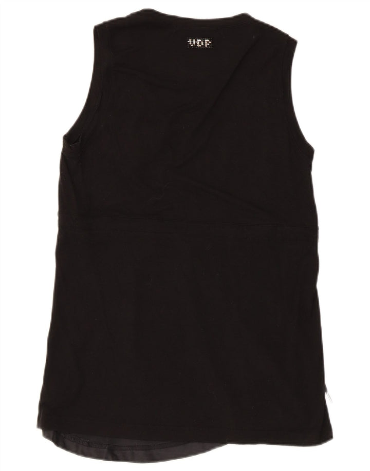 Top Chemisier Sans Manches IT 44 Viscose Noir Moyen Femme