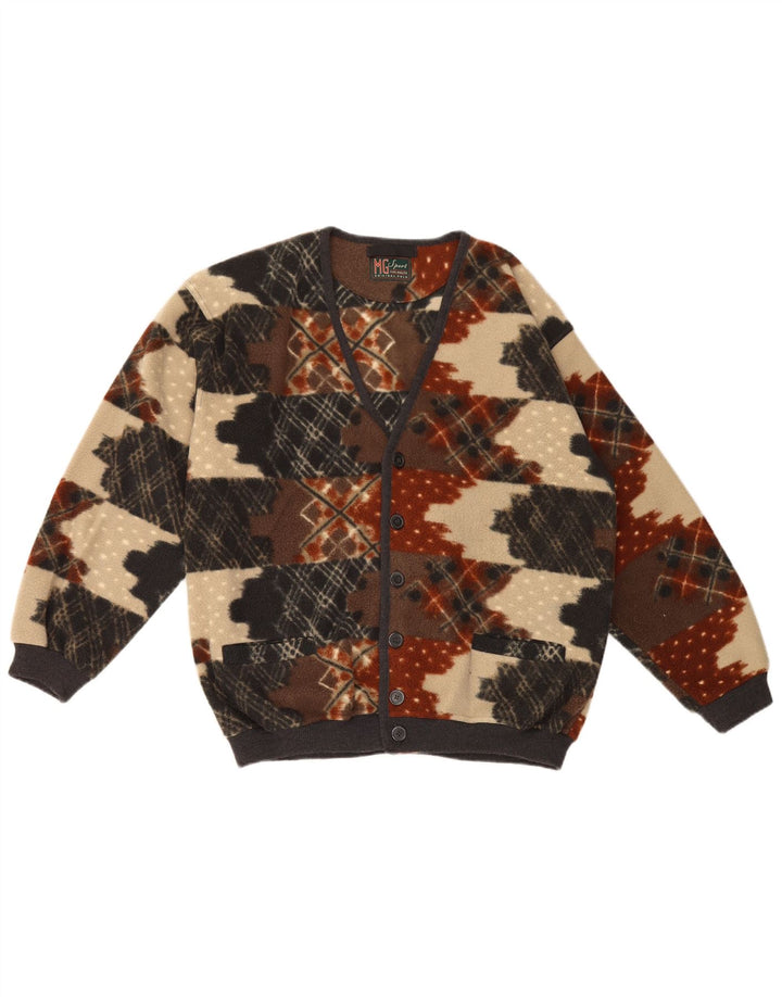 veste polaire homme vintage IT 50 Polyester géométrique multicolore moyen