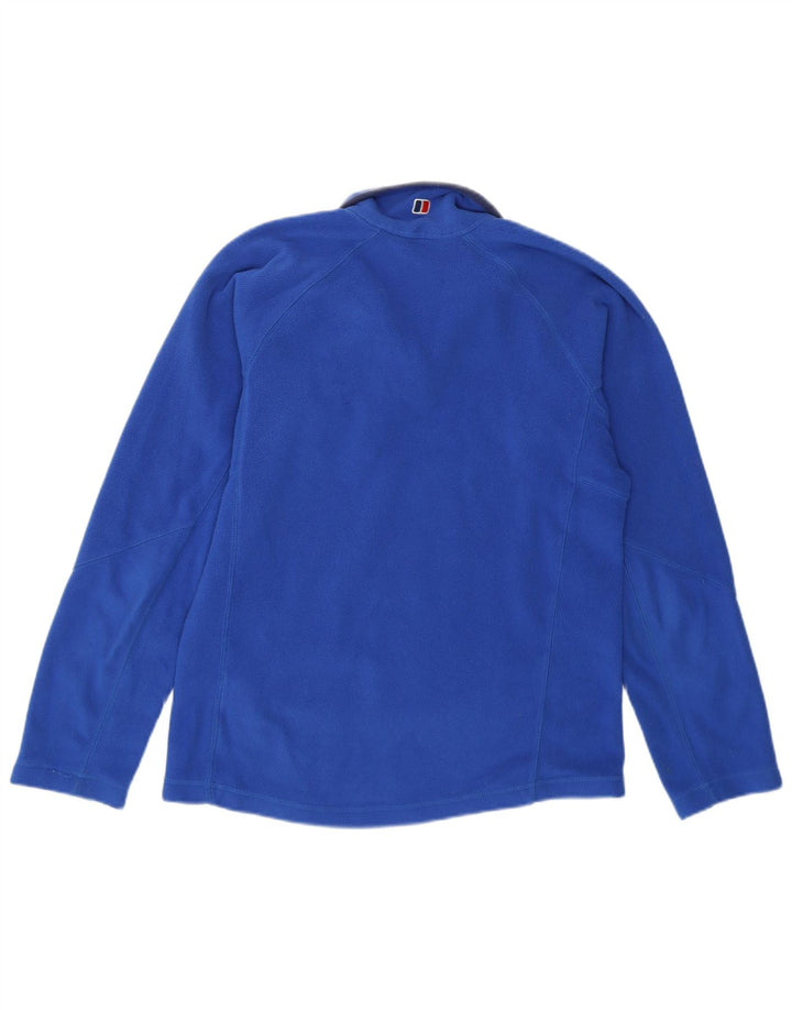 Berghaus Pull polaire à col zippé pour homme, petit, bleu, polyester