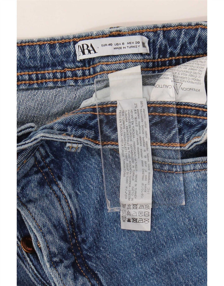 Zara Jean droit femme EU 40 Medium W30 L32 bleu coton