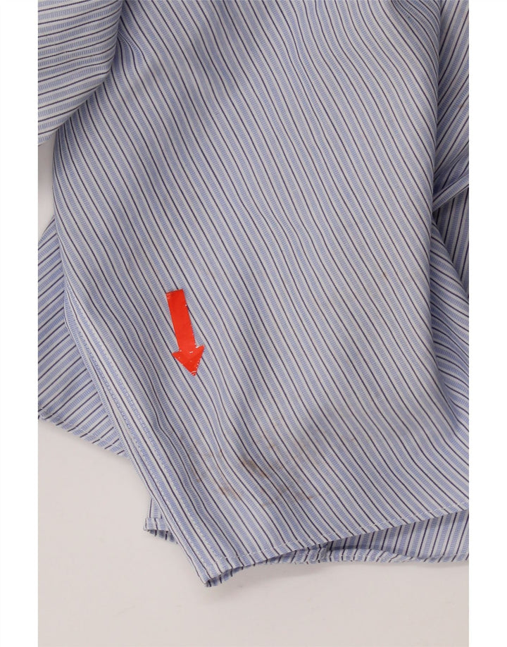 Brooks Brothers Mens 346 Chemise Taille 15 Coton rayé bleu moyen