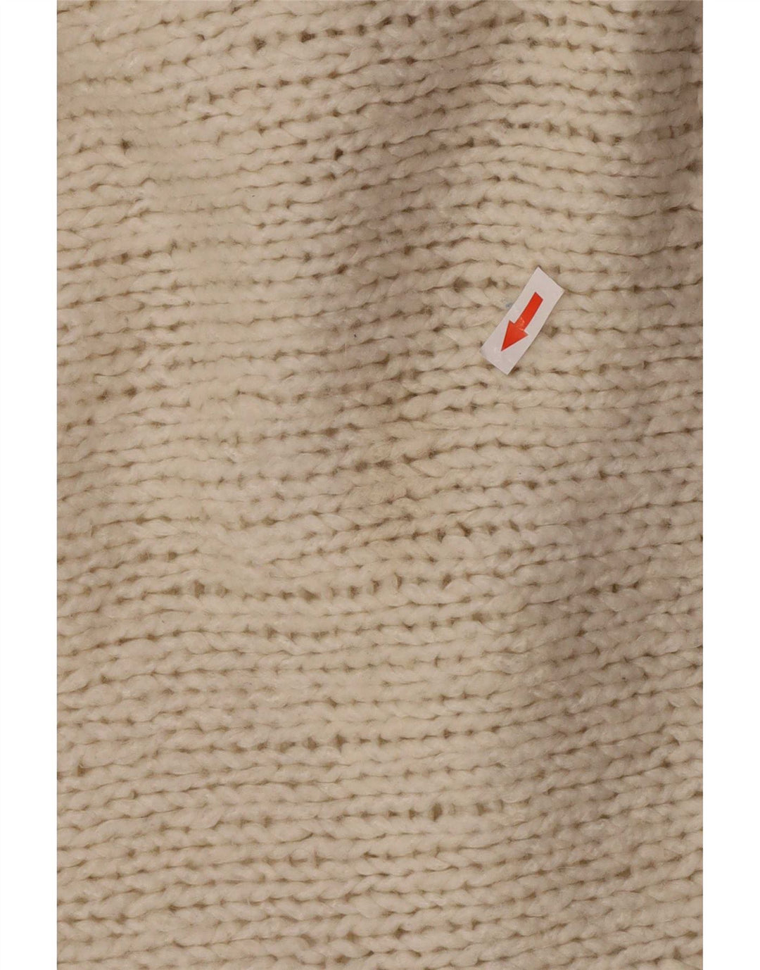 Zara Pull surdimensionné à col rond pour femme UK 10 Small Blanc cassé