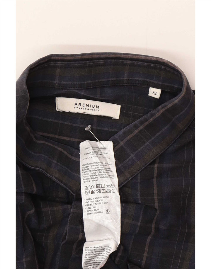Jack & Jones Chemise Homme XL Bleu Marine Carreaux Coton