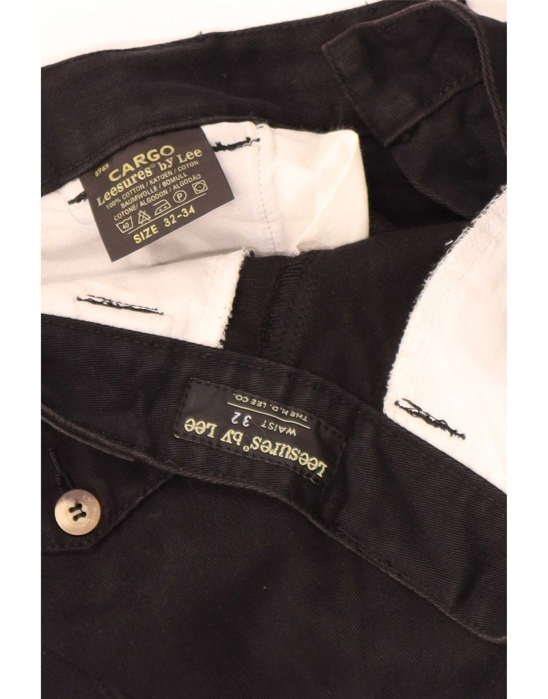 Lee Pantalon Cargo Droit Homme W32 L34 Coton Noir