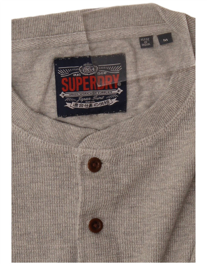 SUPERDRY Haut à Manches Longues Homme Gris Moyen