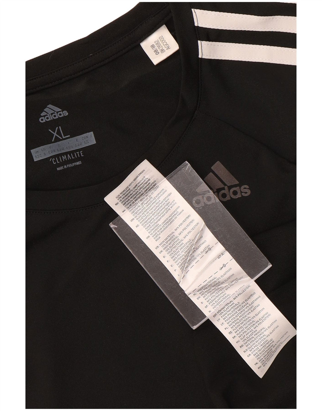 ADIDAS Femmes Climalite T-Shirt Top UK 20/22 XL Noir Polyester