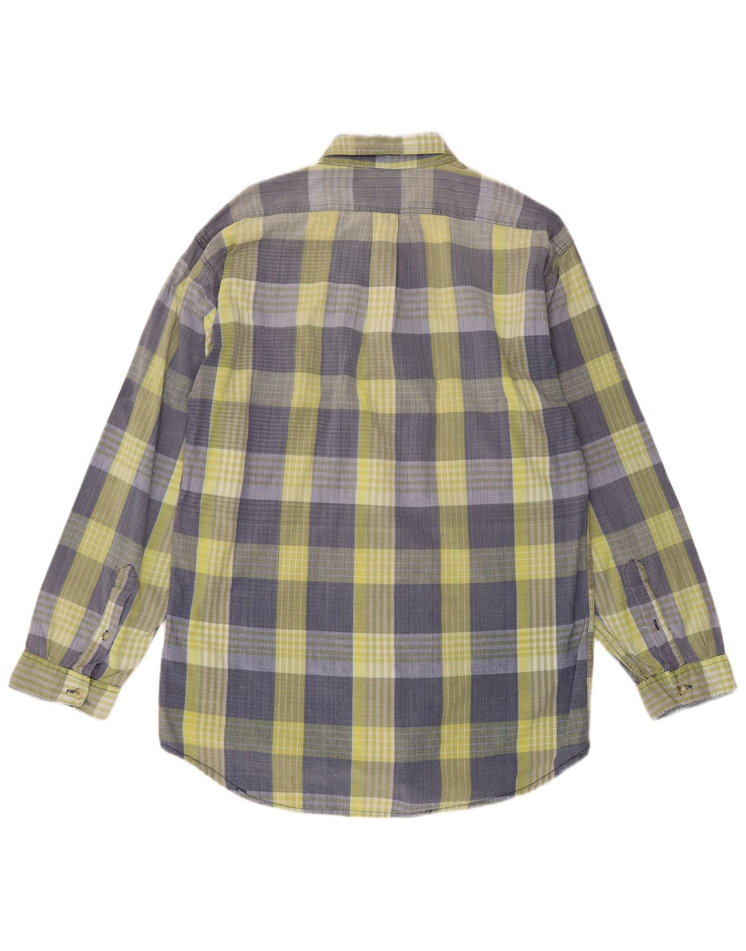 Chemise homme vintage grand chèque bleu