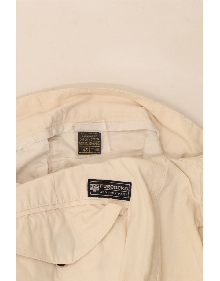 Fordocks Short Cargo Homme IT 46 Small W30 Coton Blanc Cassé