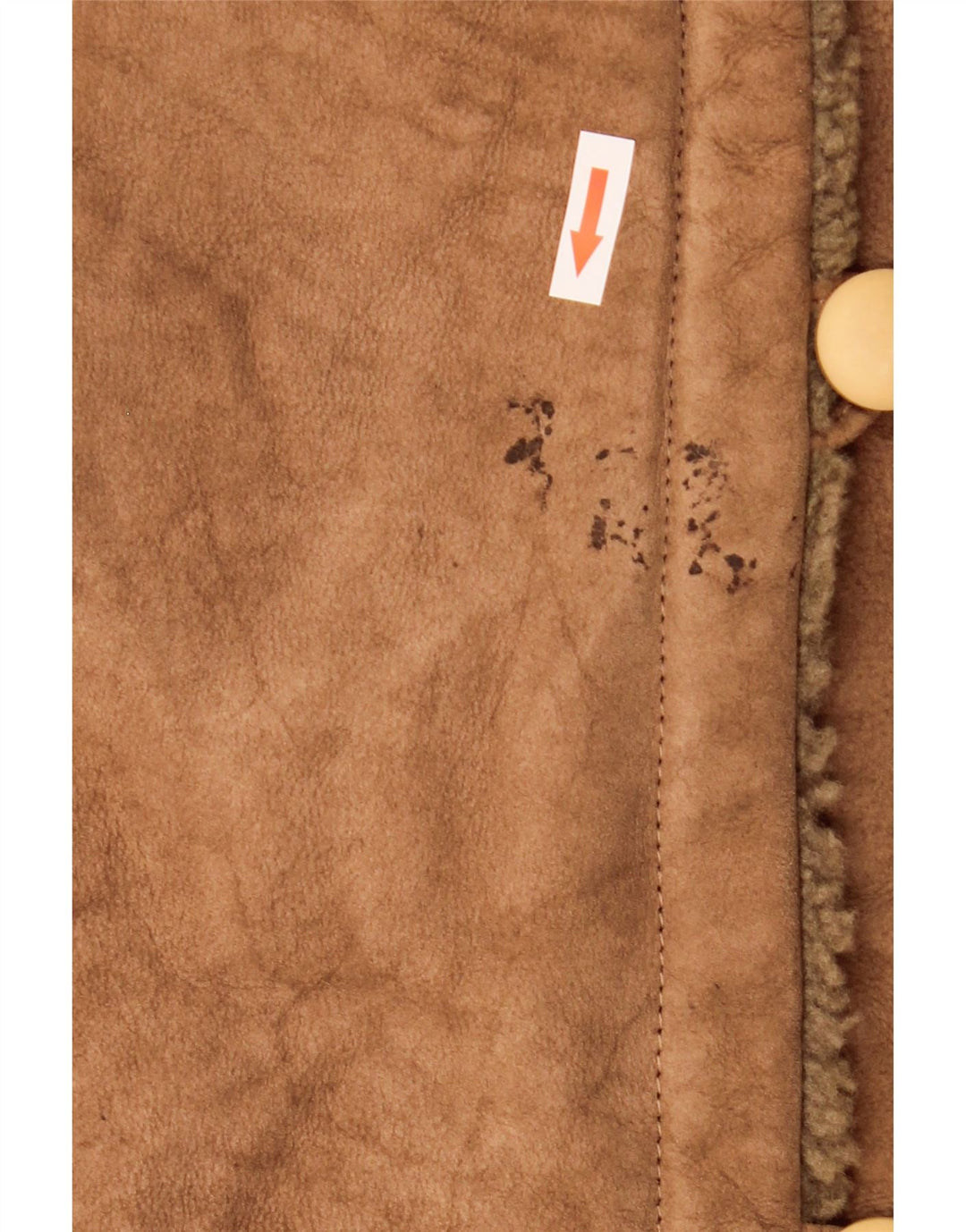 manteau en peau de mouton vintage pour femme IT 44 Cuir marron moyen