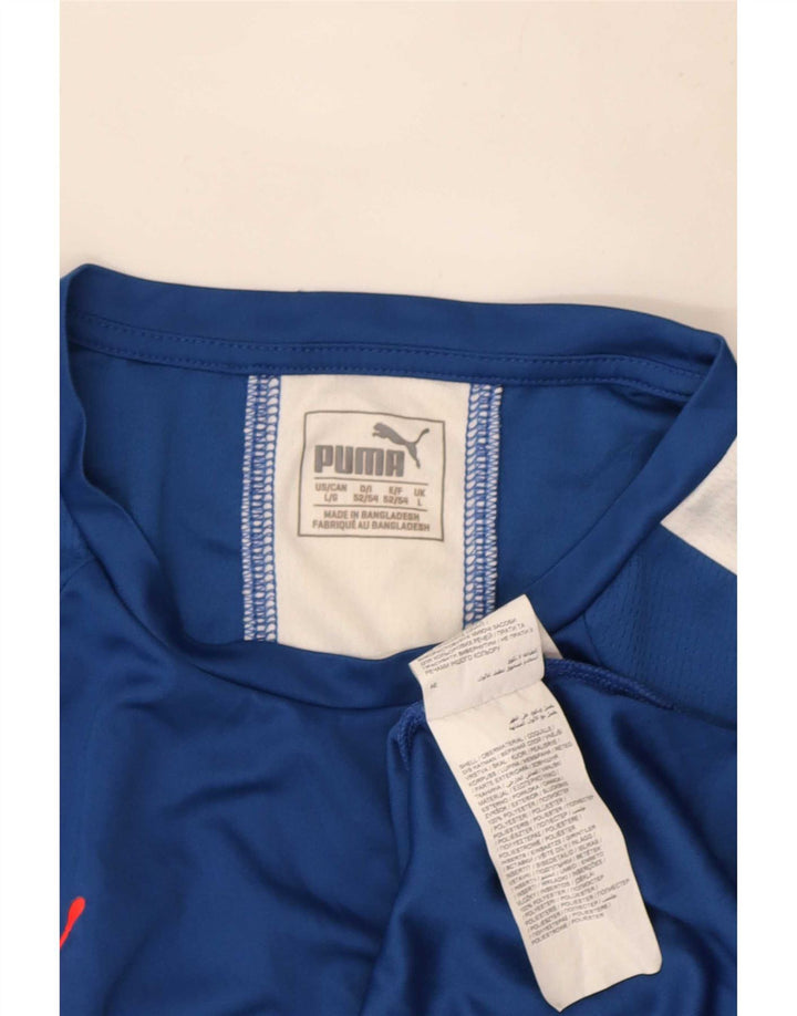 Puma T-Shirt Homme Haut Large Bleu Colorblock Polyester