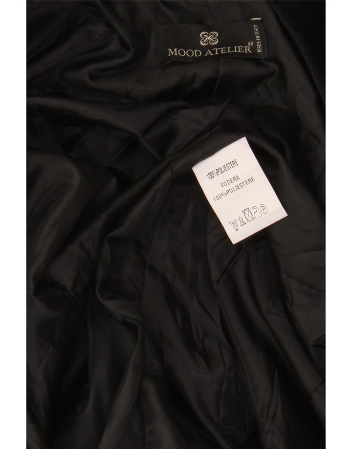 Mood Atelier Veste blazer en velours à 2 boutons pour femme UK 6 XS Noir Polyester