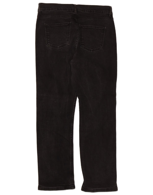 Marks & Spencer Jean droit pour femme UK 14 Large W32 L27 Coton noir