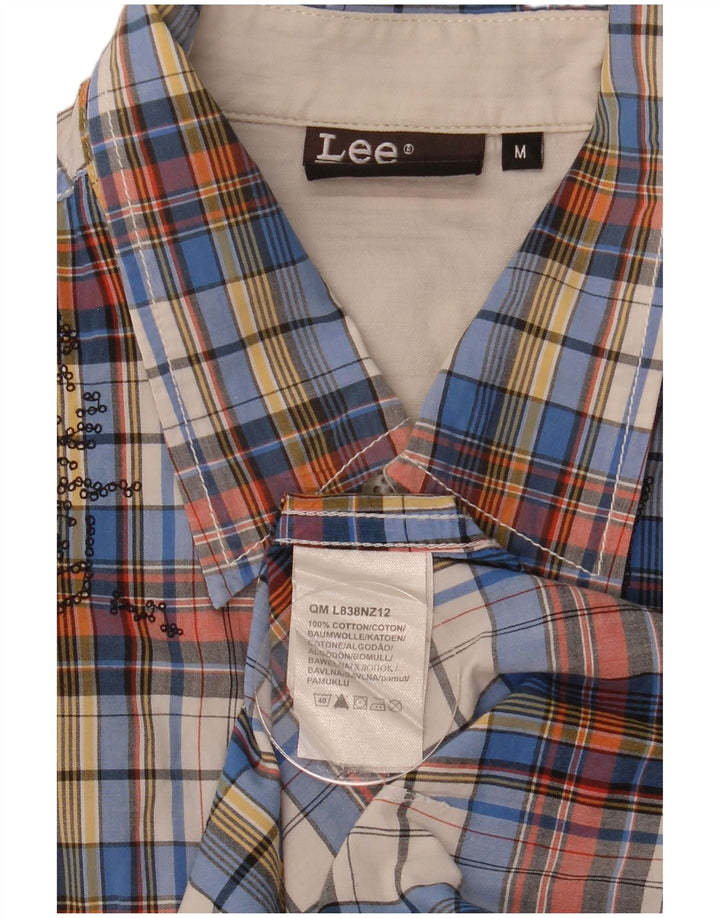 Lee Chemise Graphique à Manches Courtes Homme Coton à Carreaux Multicolore Moyen