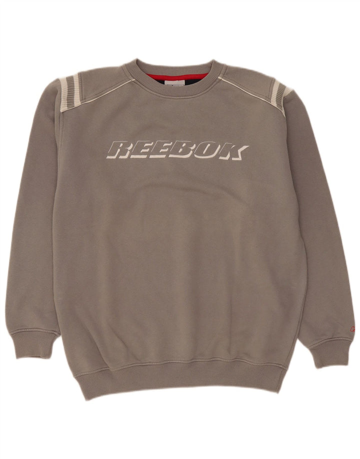 Reebok Sweatshirt Graphic Sweatshirt Jumper Homme Gris Moyen Coton