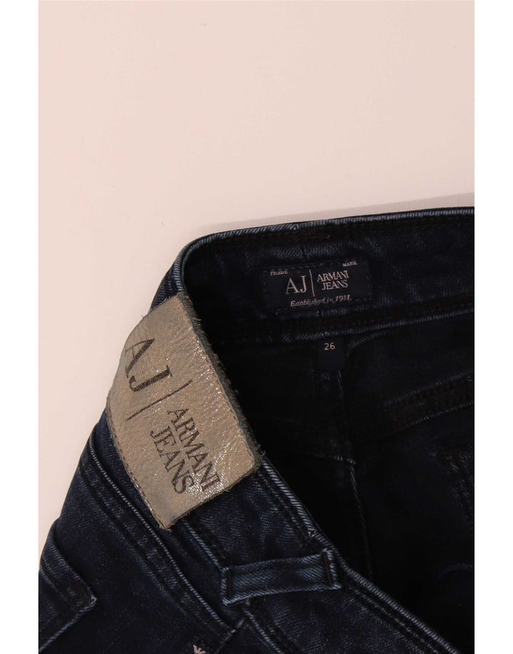 Armani Femme Jean Slim W26 L29 Bleu Marine Coton