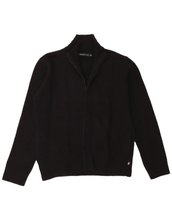 Dockers Cardigan Pull XL Homme Noir Laine d'Agneau