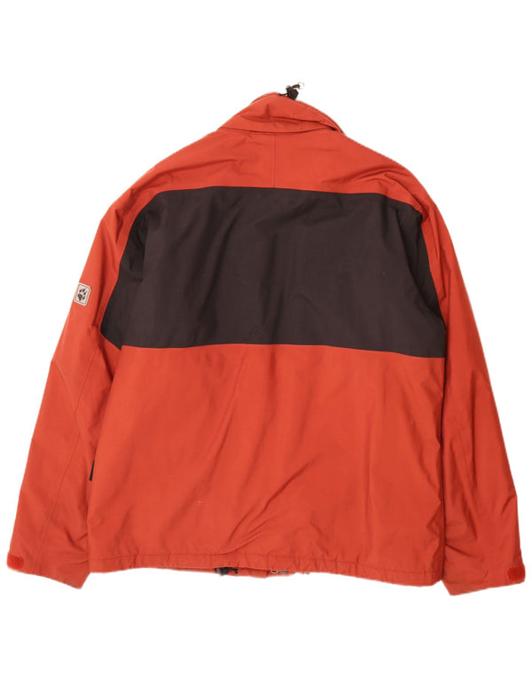 Jack Wolfskin Veste coupe-vent pour homme UK 40/42 Large Rouge Colourblock