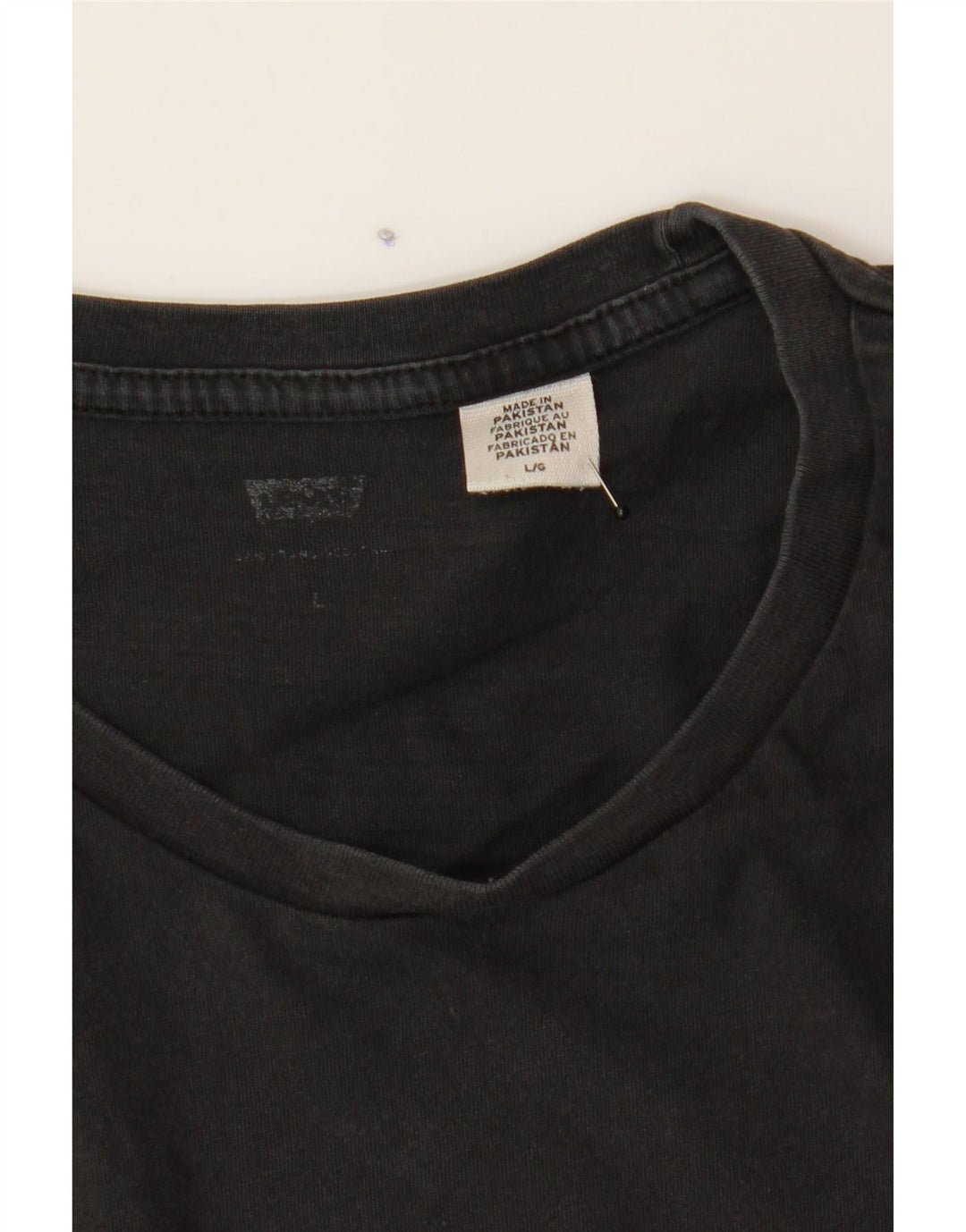 LEVI'S Mens Graphic T-Shirt Top Large Black Vintage Levi's and Second-Hand Levi's from Messina Hembry 