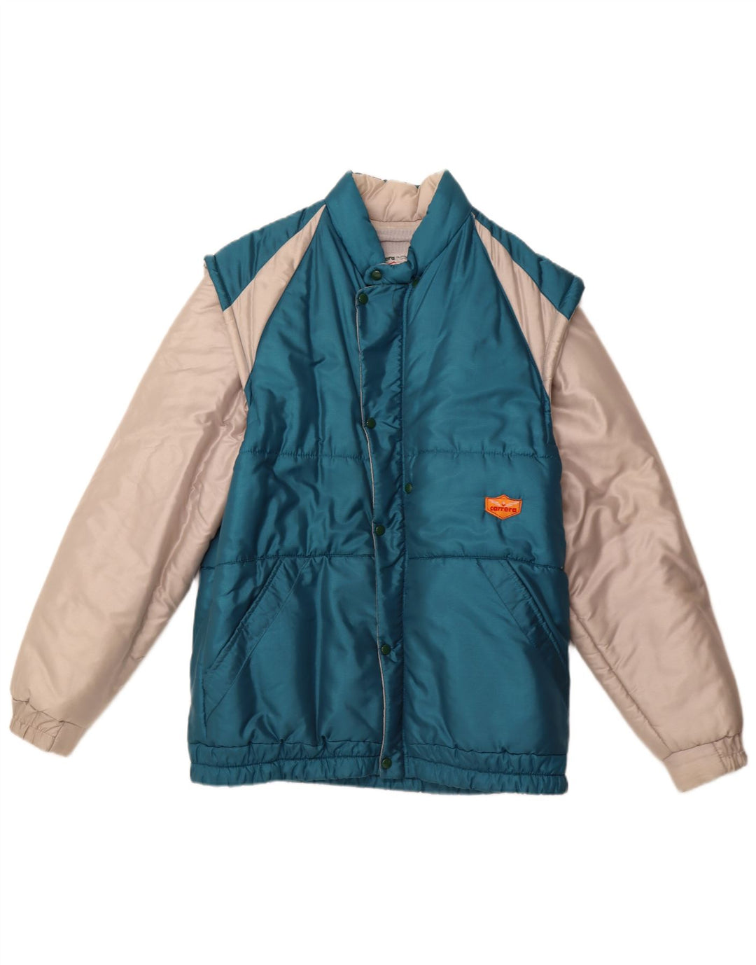 CARRERA Veste matelassée pour homme UK 40 Large Bleu Colorblock Polyester