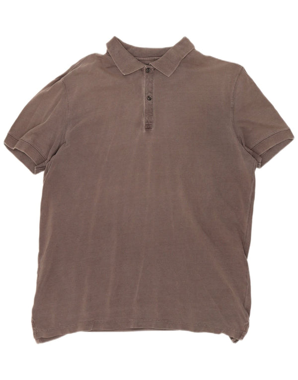 Massimo Dutti Polo Homme Gris Moyen Coton