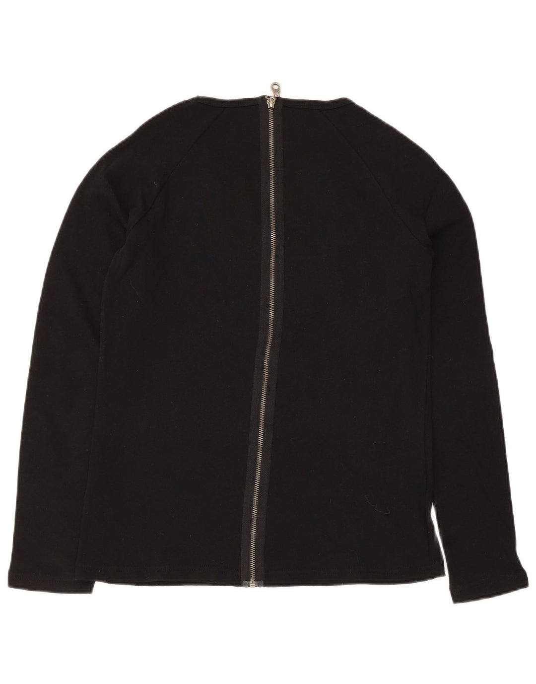 Silvian Heach Haut graphique à manches longues pour femme UK 12 Coton noir moyen
