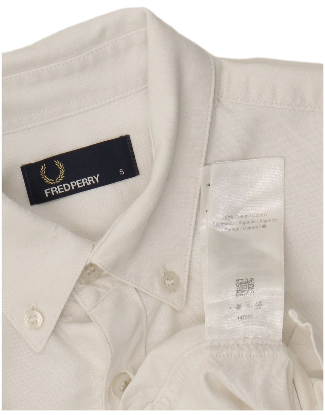 Fred Perry Chemise Homme Petit Coton Blanc