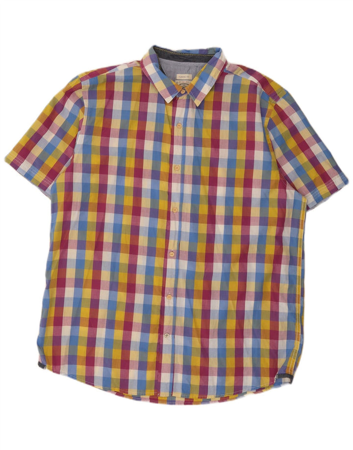 Chemise White Stuff Homme Coupe Classique à Manches Courtes XL Vichy Multicolore