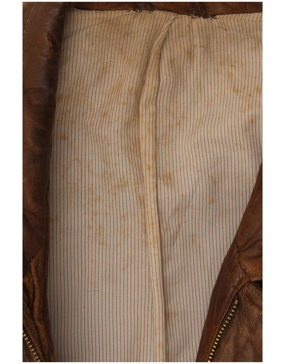 veste en cuir homme vintage UK 40 Grand Marron