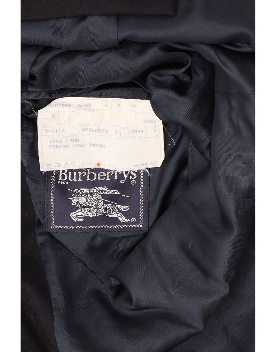 BURBERRYS Veste Blazer 2 Boutons Homme IT 50 Laine Bleu Marine Moyen