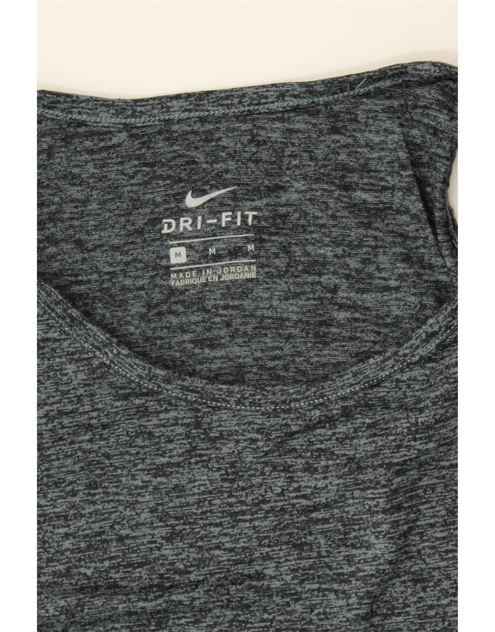 NIKE Womens Dri Fit Vest Top UK 14 Medium Blue Flecked Polyester Vintage Nike and Second-Hand Nike from Messina Hembry 
