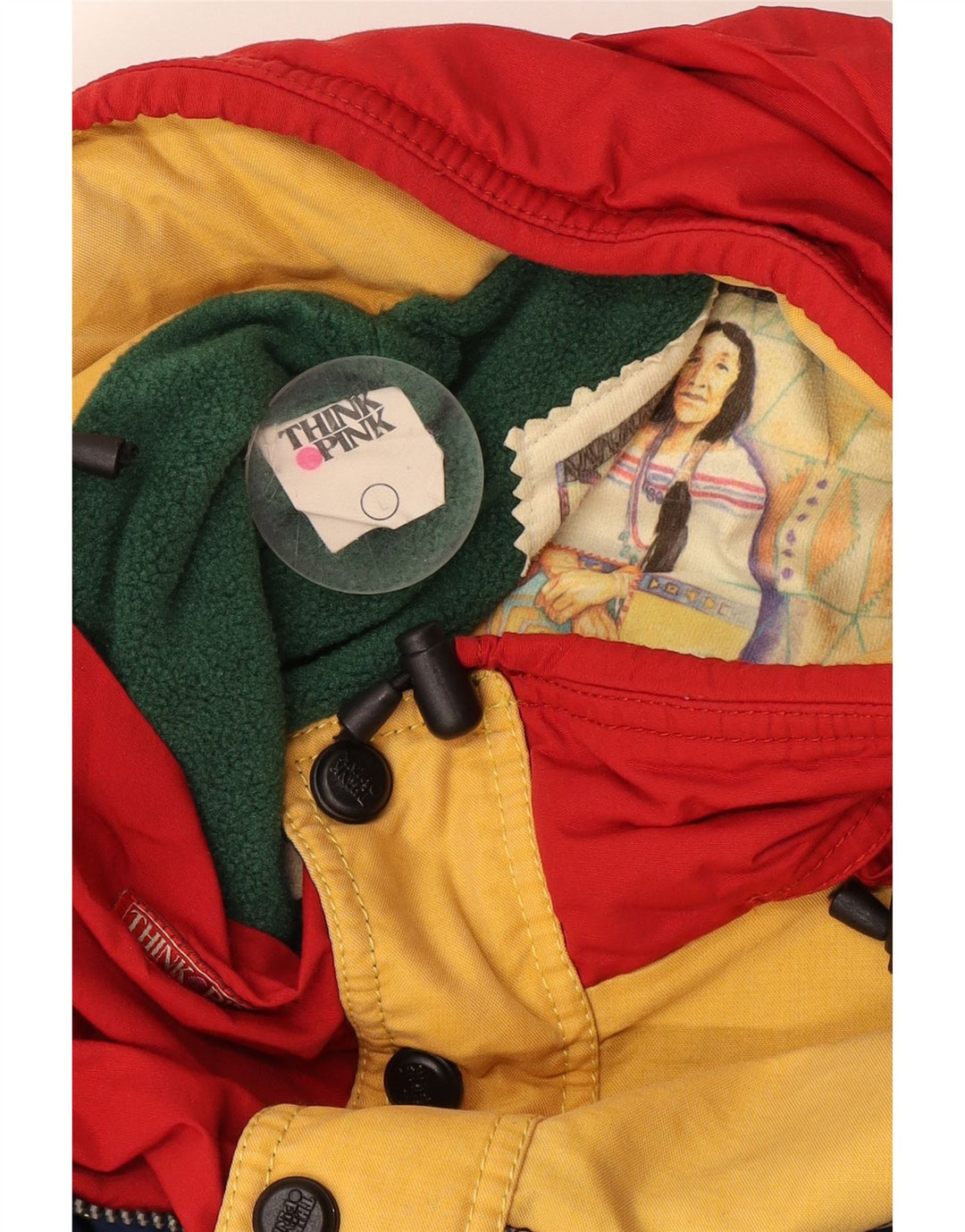 Think Pink Veste anorak graphique coupe ample pour homme UK 40 Large Bleu marine