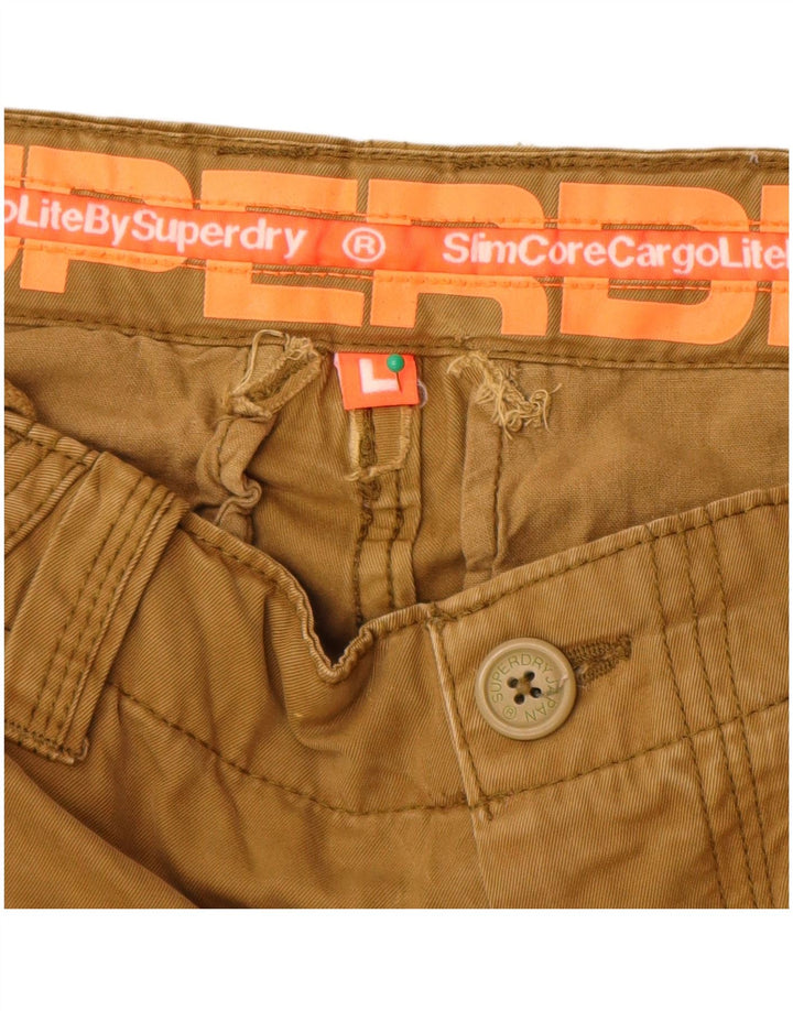Superdry Short Cargo Core Slim Homme Large W34 Beige Coton
