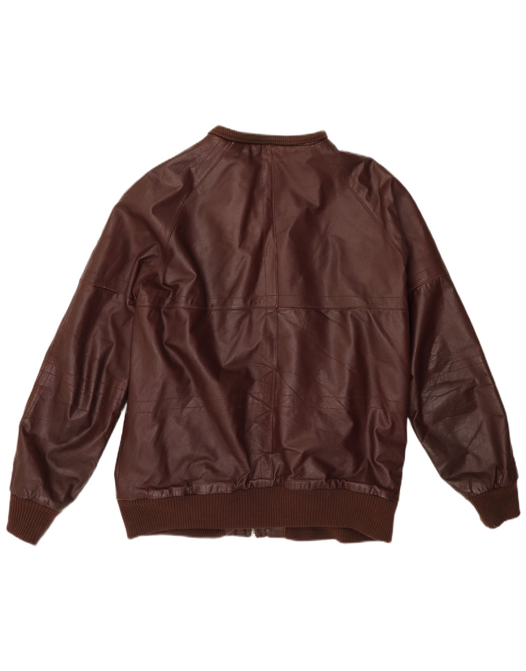 VINTAGE Veste en cuir homme UK 38 Bordeaux moyen