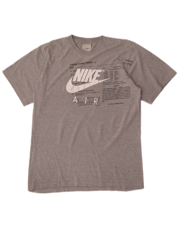 Nike T-shirt graphique pour homme UK 39/41 Gris moyen Coton