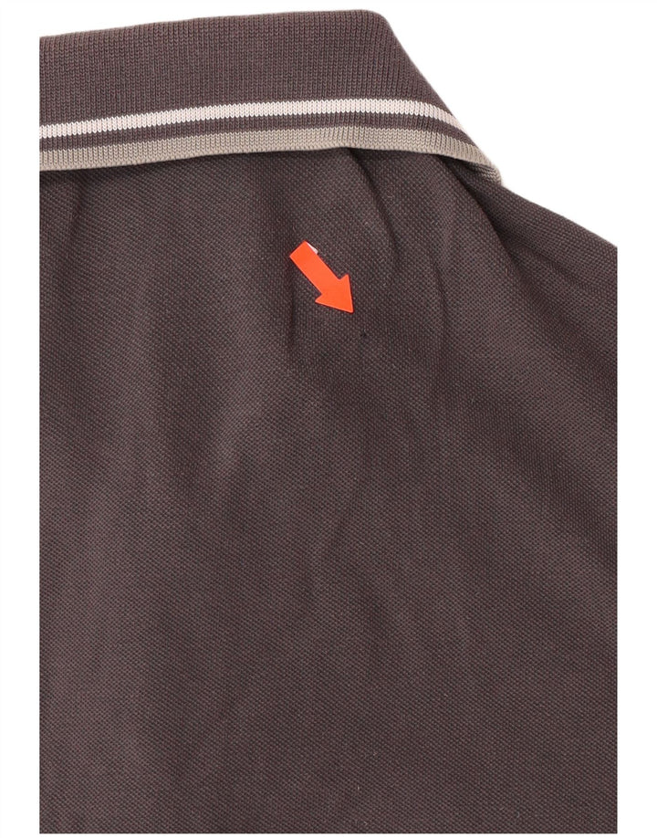 PEUTEREY Mens Polo Shirt Medium Grey Cotton