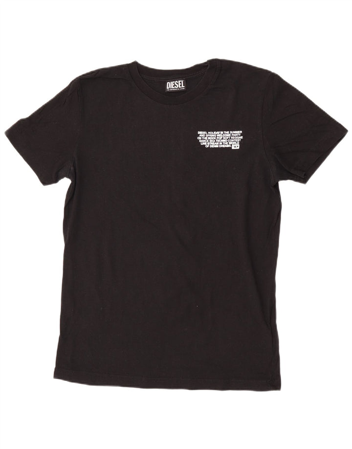 Diesel T-Shirt Graphique Homme Petit Noir Coton