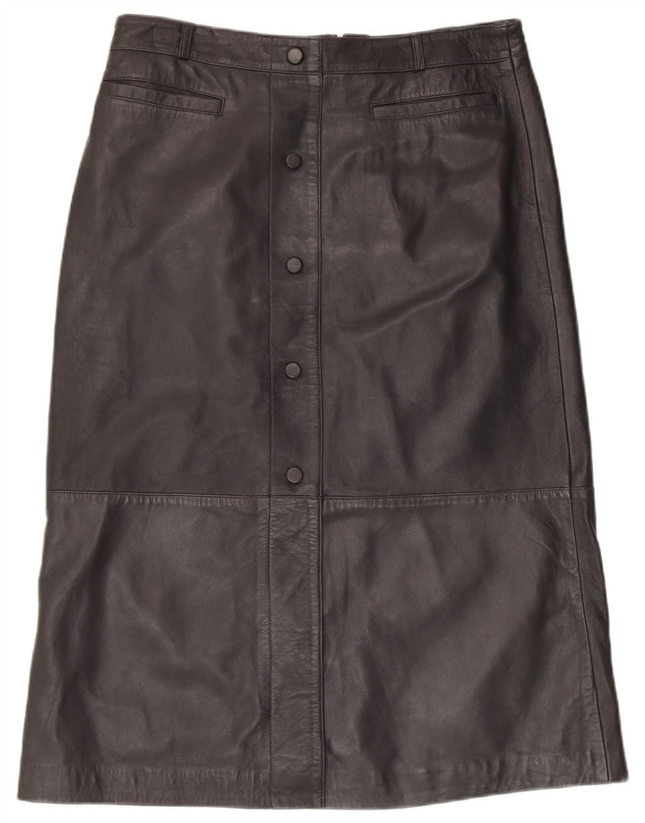 MINT VELVET Jupe en cuir femme UK 14 Large W34 Cuir noir