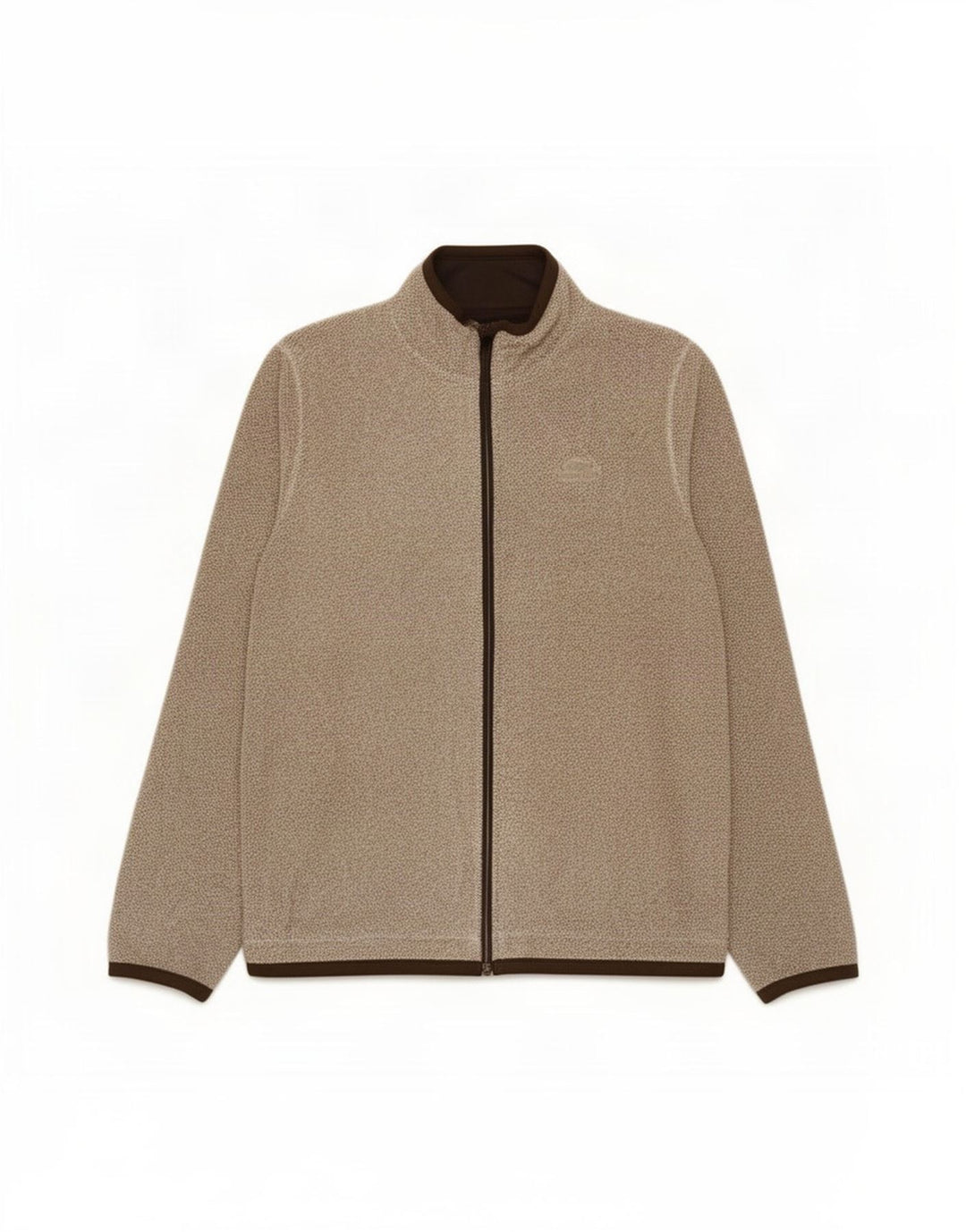 Weird Fish Veste de survêtement pour homme en polyester moucheté marron Taille L