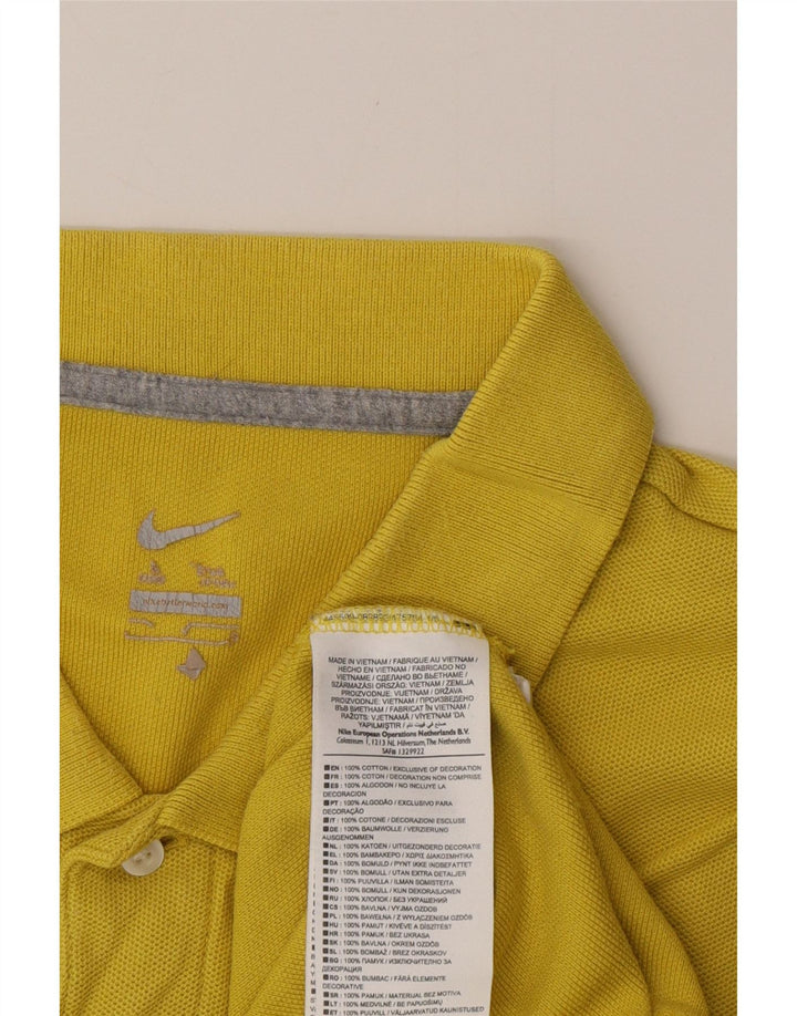NIKE Polo Homme Coton Jaune Moyen