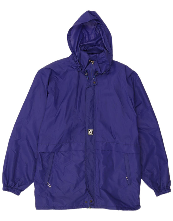 K-Way Veste de pluie à capuche pour homme UK 42 XL Bleu