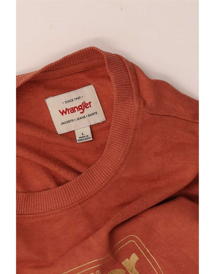 Wrangler Sweat-shirt graphique pour homme, grand, orange
