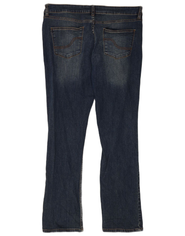 Fat Face Jean bootcut vieilli pour femme UK 14 Large W34 L30 Bleu Coton