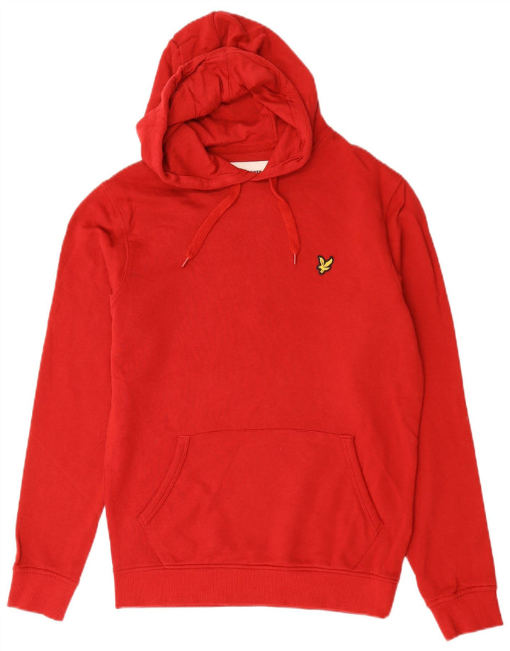 Lyle & Scott Pull à capuche pour homme en coton rouge Small