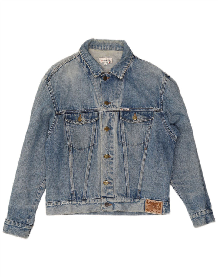 Stefanel Veste en jean pour homme UK 36 Petit Bleu