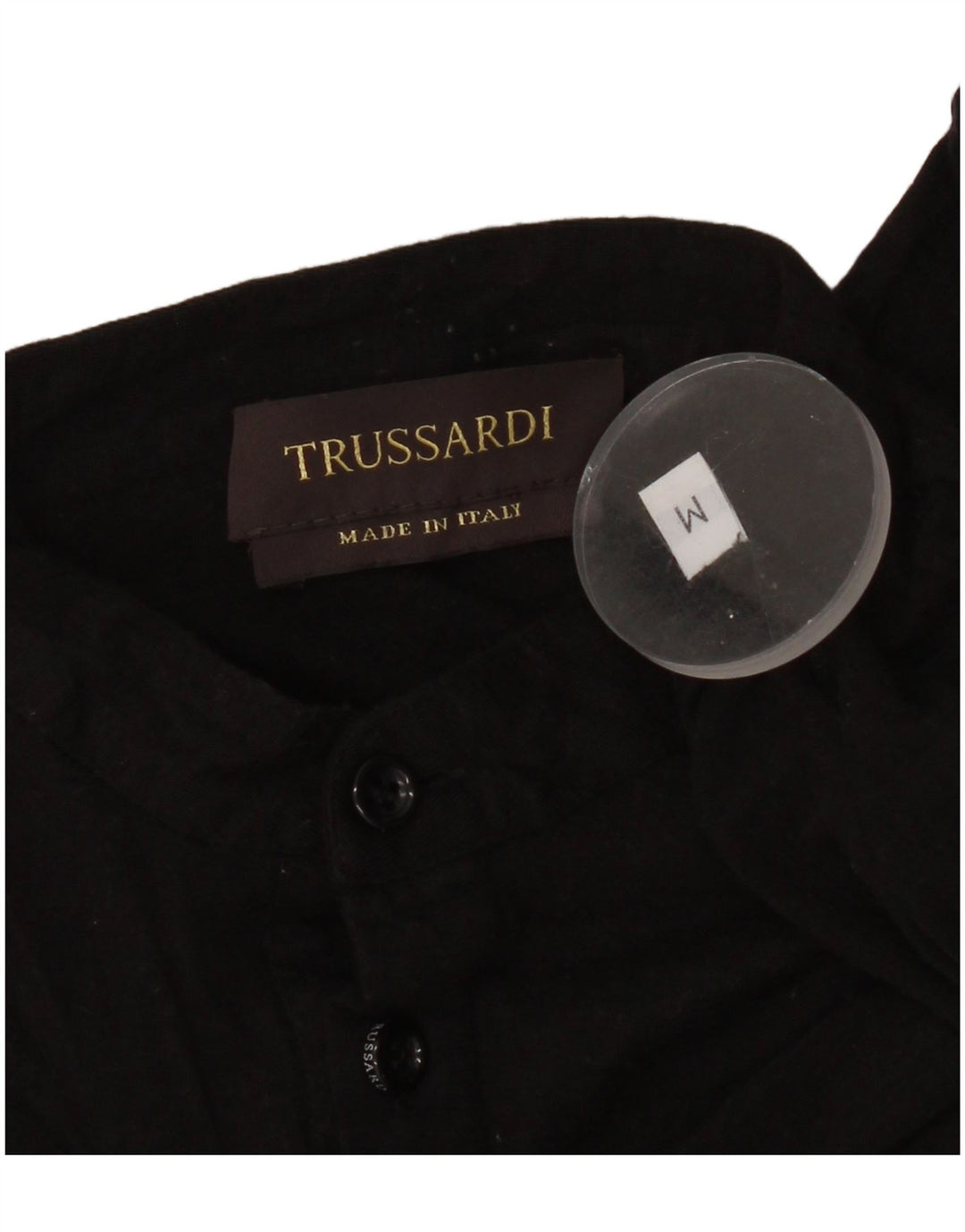 Trussardi Polo Graphique Femme UK 14 Medium Noir