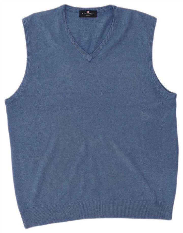 Marks & Spencer Débardeur bleu Harbor Vest pour hommes, grand acrylique